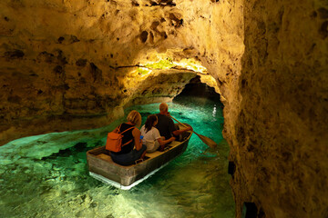 Tapolca lake cave in Hungary next to lake Balaton nice adventure boating in the cave