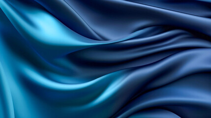 Obraz premium blue luxury fabric background with copy space 3d illustration