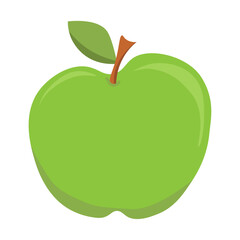 green apple with leaf