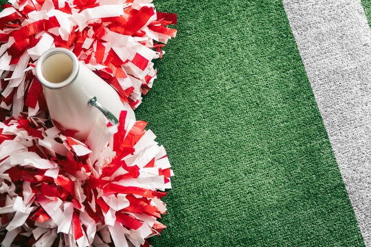 Sports: Cheerleader Equipment On Field