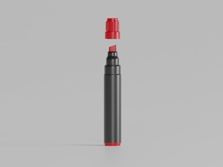 Marker 3d illustration with white background 