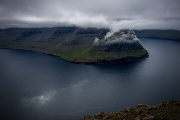 clouds above Bordoy, from Villingardalsfjall, Vidareidi, Faroe Islands