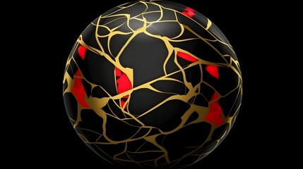 Lava sphere background wallpaper of magma. Fiery cracks on the earth's surface.