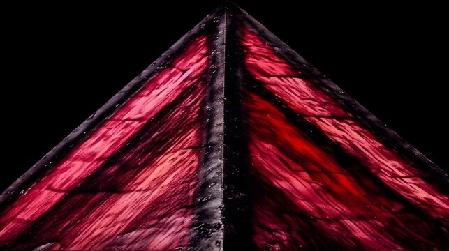 Lava pyramide background wallpaper of magma. Fiery cracks on the earth's surface.