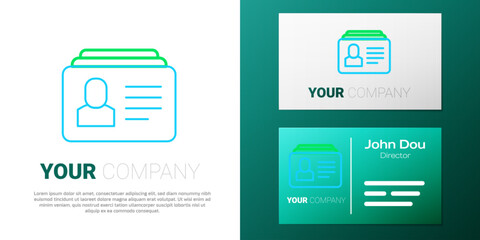 Line Resume icon isolated on white background. CV application. Searching professional staff. Analyzing personnel resume. Colorful outline concept. Vector