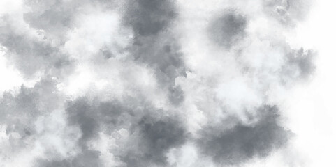 Clouds in the sky. Gray aquarelle painted paper textured canvas for design .abstract vintage background or paper. Abstract design with white paper texture background . Black and white ink effect.