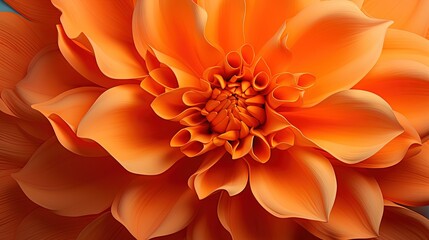  an orange flower with a blue background is featured in this image.  generative ai