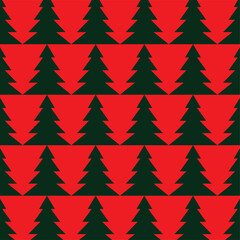 Obraz premium christmas trees seamless pattern