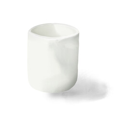 Japanese style white ceramic tea cup realistic style