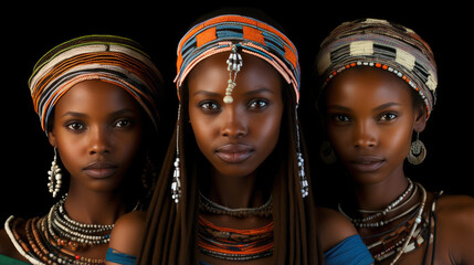 Safarim Tribe's Colorful South African Heritage - obrazy, fototapety, plakaty