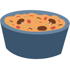 Illustration of mushroom soup