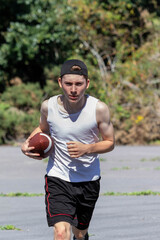 Running with an American Football