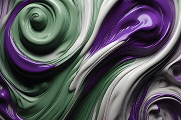 beautiful-purple-and-sage-green--paints-swirls-black-and-white-still-digital-art-perfect-composite created with generative Ai