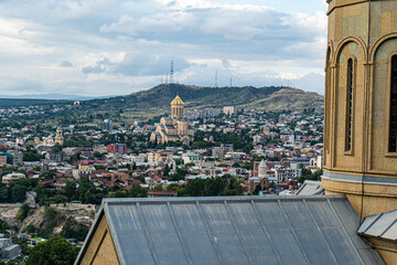 Old Tbilisi architecture in the evening time