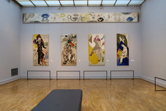 MOSCOW, RUSSIA - AUGUST 7, 2023: Tretyakov Gallery. Marc Chagall Hall.
