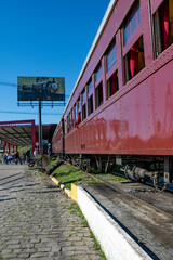 Fototapeta na wymiar Trem Maria Fumaça em Bento Gonçalves no Rio Grande do Sul, Brasil