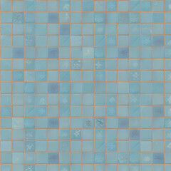 Fototapeta premium pattern, mosaic, tile, texture, square, design, wall, seamless, vector, wallpaper, bathroom, blue, ceramic, decoration, illustration, backdrop, color, pool, kitchen, tiles, floor, art, architecture, l