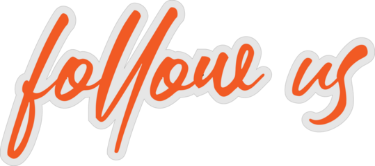 FOLLOW US TEXT STICKER