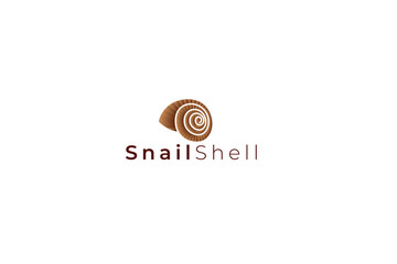 vector snail shell logo design