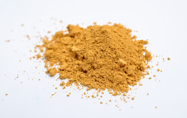 Yellow ochre or ocher Goldochre pigment. A mixture of ferric oxide and varying amounts of clay and sand.