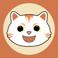 cute cat sitting on background