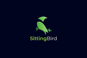 vector gradient abstract bird logo design
