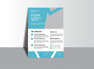 Corporate flyer design . Digital marketing Agency flyer. Clean and Modern. Creative flyer design.