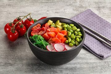 Hawaian cuisine - Poke with salmon