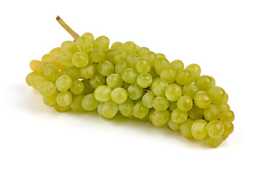 Fresh green grape, isolated on white background. High resolution image.