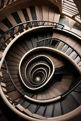 Fototapeta premium A endless spiral staircase