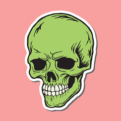 skull hand drawn illustrations for stickers logo tattoo etc