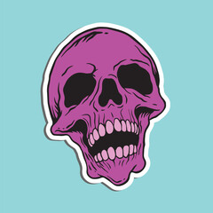 skull hand drawn illustrations for stickers logo tattoo etc