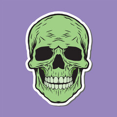 skull hand drawn illustrations for stickers logo tattoo etc