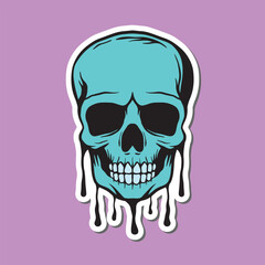 skull hand drawn illustrations for stickers logo tattoo etc