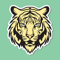 tiger head hand drawn illustrations for stickers logo tattoo etc