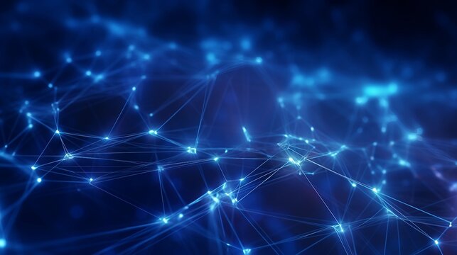 Abstract Blue Digital Complexity: Data Visualization and Science Background