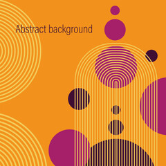 Abstract background with geometric shapes and arches