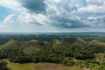 Fototapeta premium Beautiful mountains in the Philippines, called Chocolate Hills.