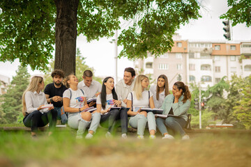 Obraz premium Young group of students