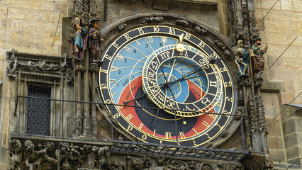 Prague astronomical clock city - obrazy, fototapety, plakaty