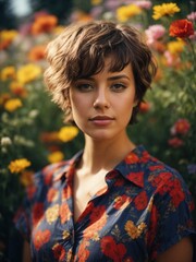 Naklejka premium Pretty woman portrait