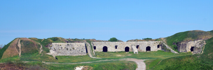Medieval ruins of bank of fortress