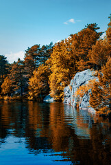 Badesee über der Stadt Kristiansand in Norwegen