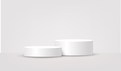 Poster And Podium And White Background