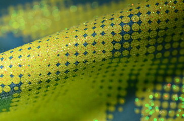 Textil-Gewebe, blau-gelb