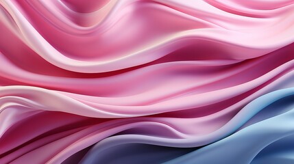 3D abstract background from holograms top view with Pantone Barbie Pink color, banner with space for text, Concept: mixing paint shades