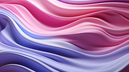 3D abstract background from holograms top view with Pantone Barbie Pink color, banner with space for text, Concept: mixing paint shades