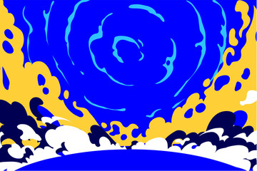 Comic book cartoon smoke backgrounds. Pop art cloud  design template page. Hand drawn vector explosion art illustration. 