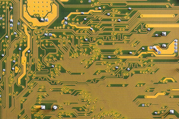 Circuit board with paths abstract background
