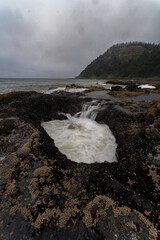 Thor’s Well Oregon, Pacific Ocean, America, USA.